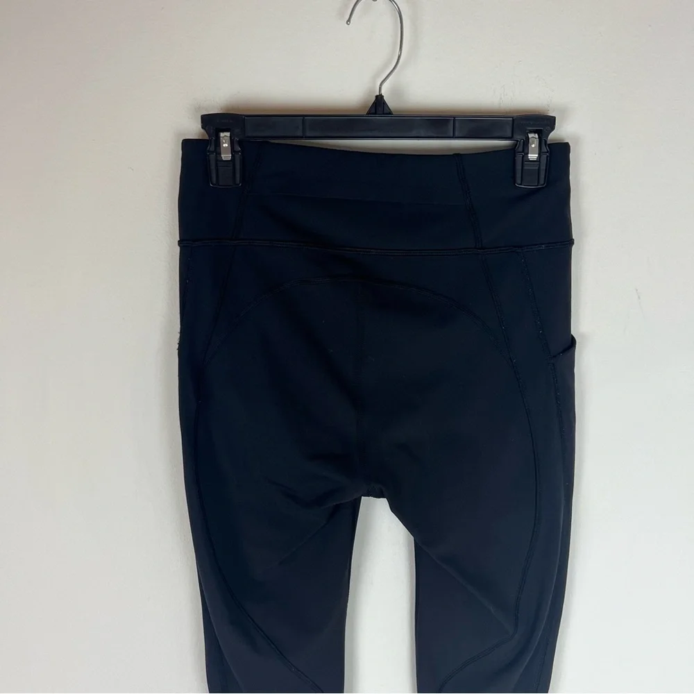 Lululemon Pace Rival Black Crop Leggings Size 6 Excellent Condition